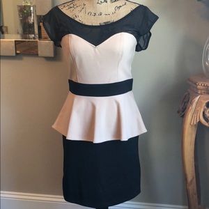 Nude and black cocktail dress by Trixxie